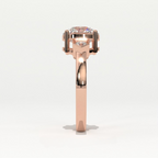 Aarinya Geometric Three-Stone Diamond Ring, The Deco Arrow Three-Stone Solitaire, The Eternal Timeline Chevron Ring, Rose Gold Chevron 3-Stone Ring