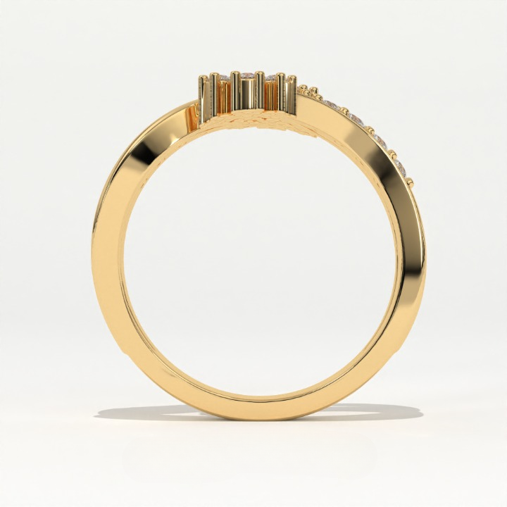 Aarinya Twin Floral Cluster Diamond Ring, The Helix Dual Rosette Ring, Twin Cluster Bypass Ring