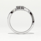 Aarinya Twin Floral Cluster Diamond Ring, The Helix Dual Rosette Ring, Twin Cluster Bypass Ring