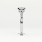 Aarinya Princess Cut Geometric Three-Stone Ring, The Empress Square Trilogy Ring, The Angular Brilliance Chevron Ring