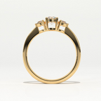 Aarinya Classic Three-Stone Ring, The Paradigm Round Brilliant Ring, The Eternal Timeline Shared-Prong Ring