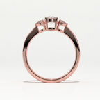 Aarinya Classic Three-Stone Ring, The Paradigm Round Brilliant Ring, The Eternal Timeline Shared-Prong Ring