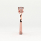 Aarinya Classic Three-Stone Ring, The Paradigm Round Brilliant Ring, The Eternal Timeline Shared-Prong Ring