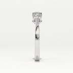 Aarinya Classic Three-Stone Ring, The Paradigm Round Brilliant Ring, The Eternal Timeline Shared-Prong Ring