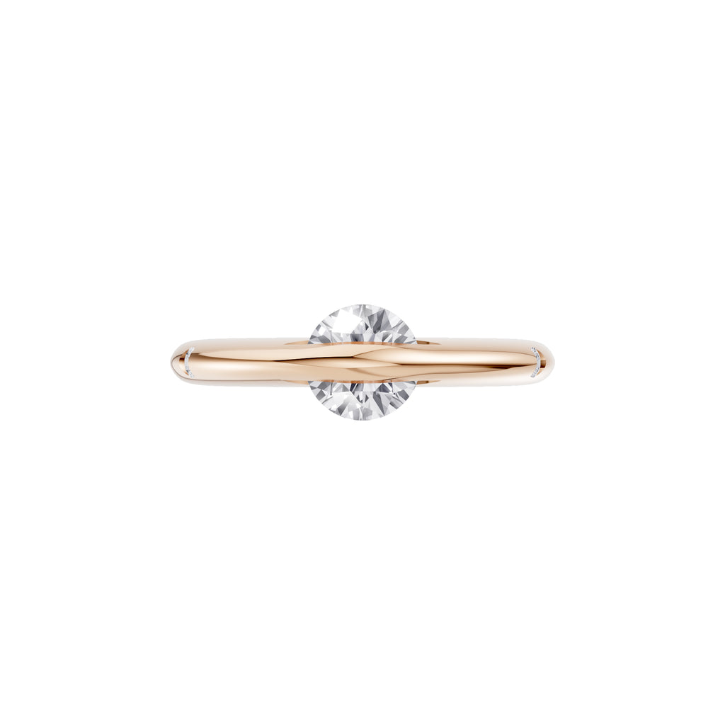 Aarinya Sleek-Set Trio Lab Grown Diamond Ring, The Trinity Flush Three-Stone Diamond Ring