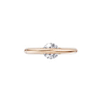 Aarinya Sleek-Set Trio Lab Grown Diamond Ring, The Trinity Flush Three-Stone Diamond Ring