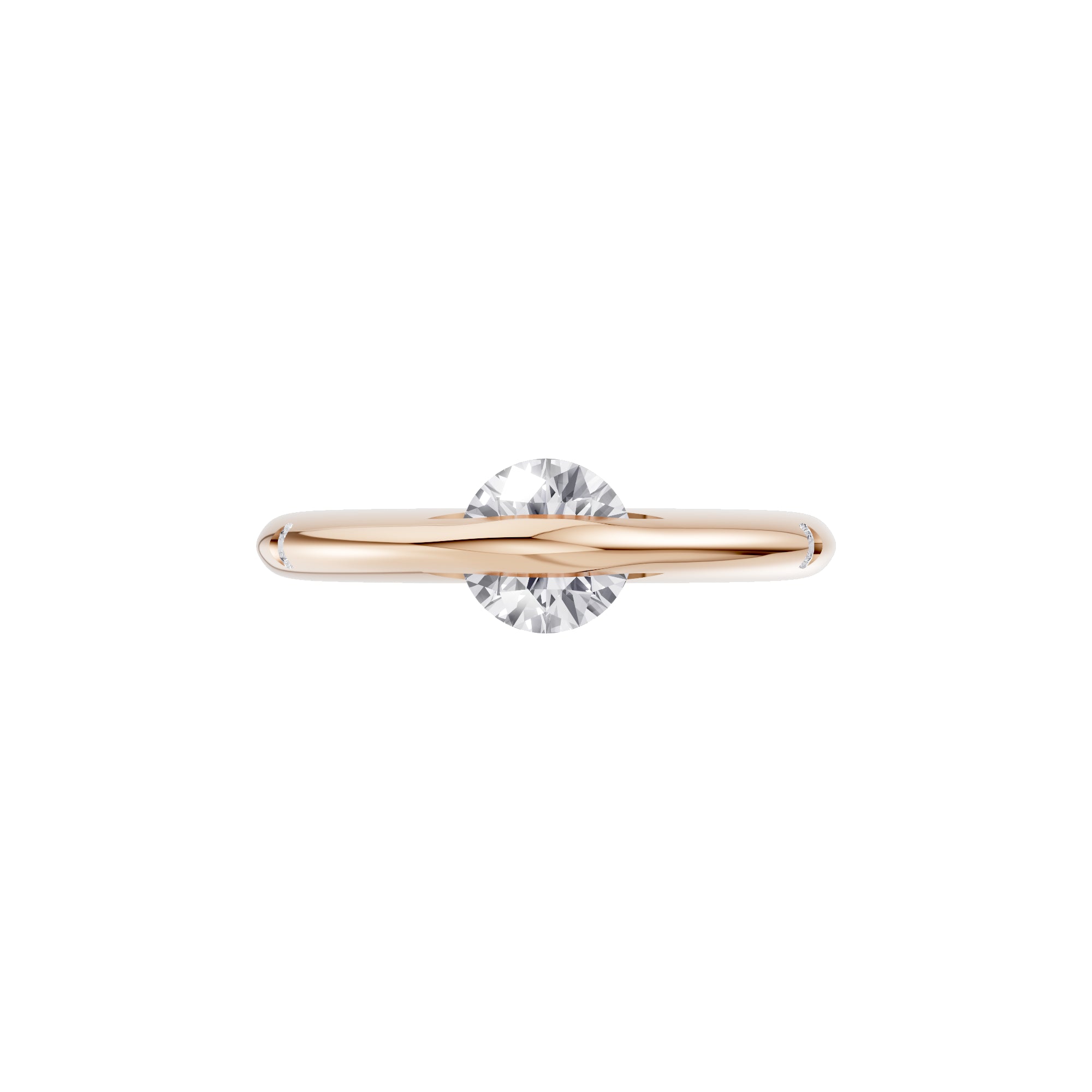 Aarinya Sleek-Set Trio Lab Grown Diamond Ring, The Trinity Flush Three-Stone Diamond Ring