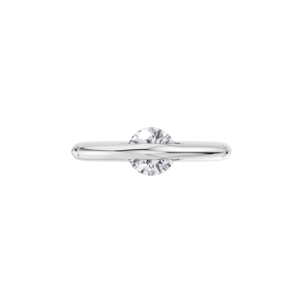 Aarinya Sleek-Set Trio Lab Grown Diamond Ring, The Trinity Flush Three-Stone Diamond Ring