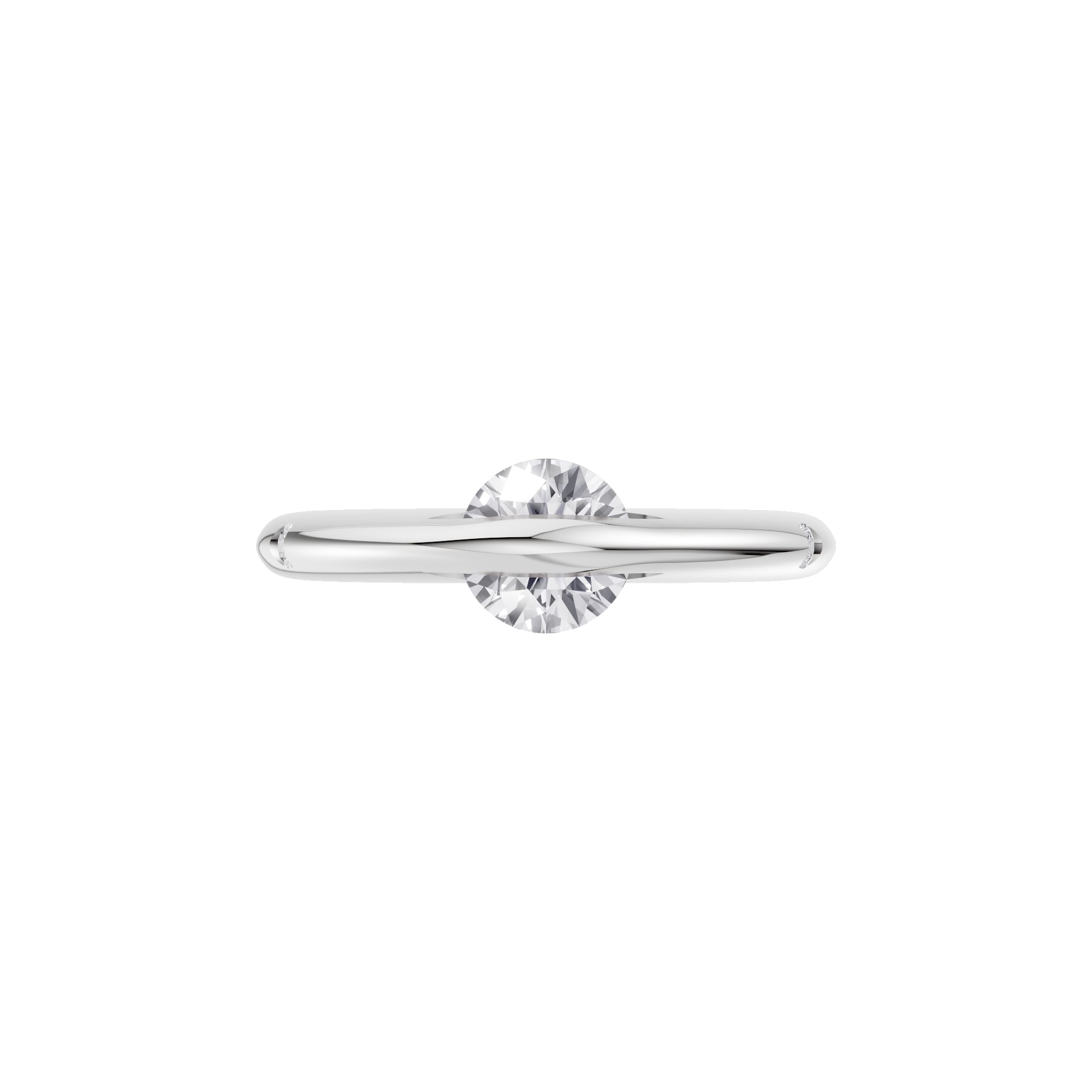 Aarinya Sleek-Set Trio Lab Grown Diamond Ring, The Trinity Flush Three-Stone Diamond Ring