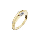 Aarinya Sleek-Set Trio Lab Grown Diamond Ring, The Trinity Flush Three-Stone Diamond Ring