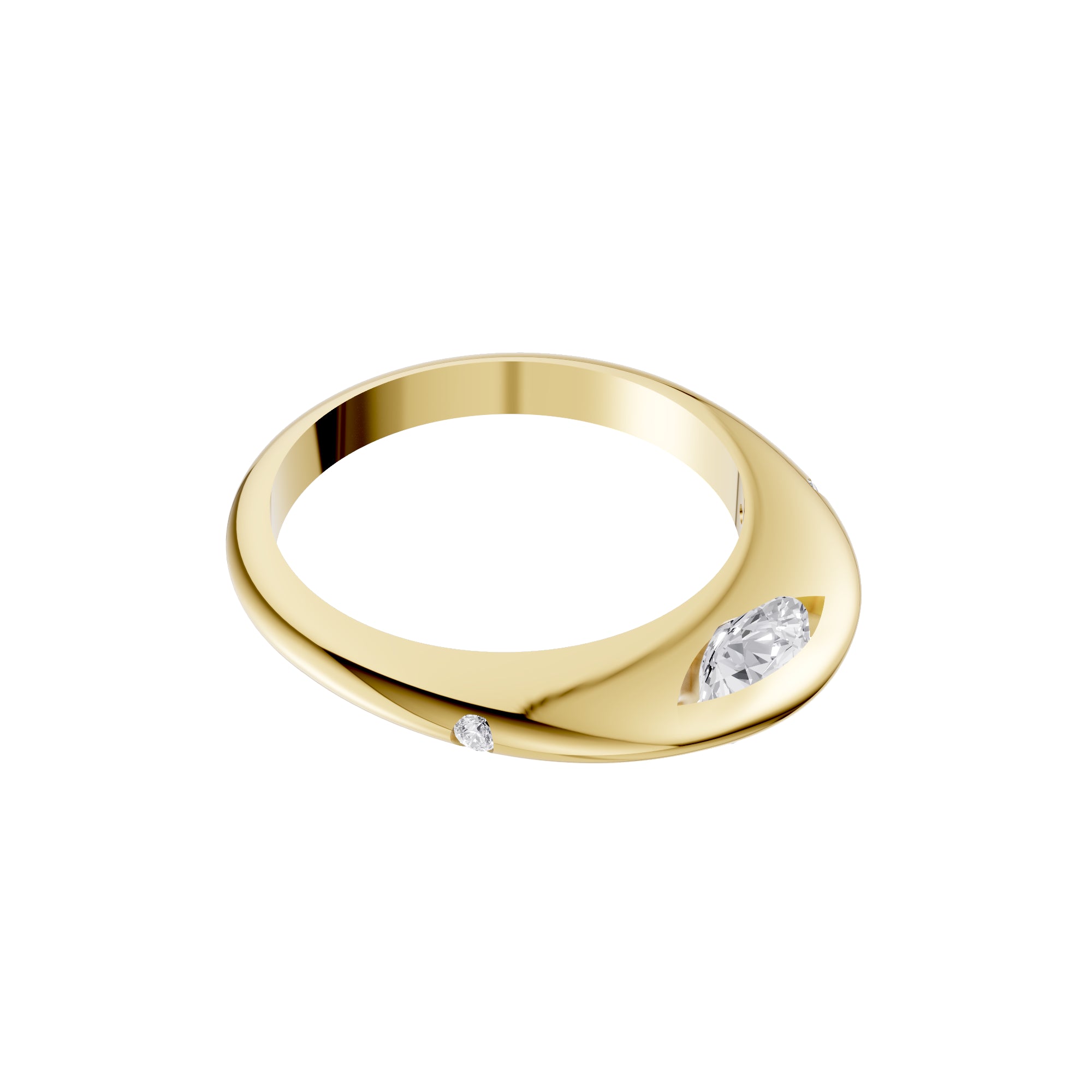 Aarinya Sleek-Set Trio Lab Grown Diamond Ring