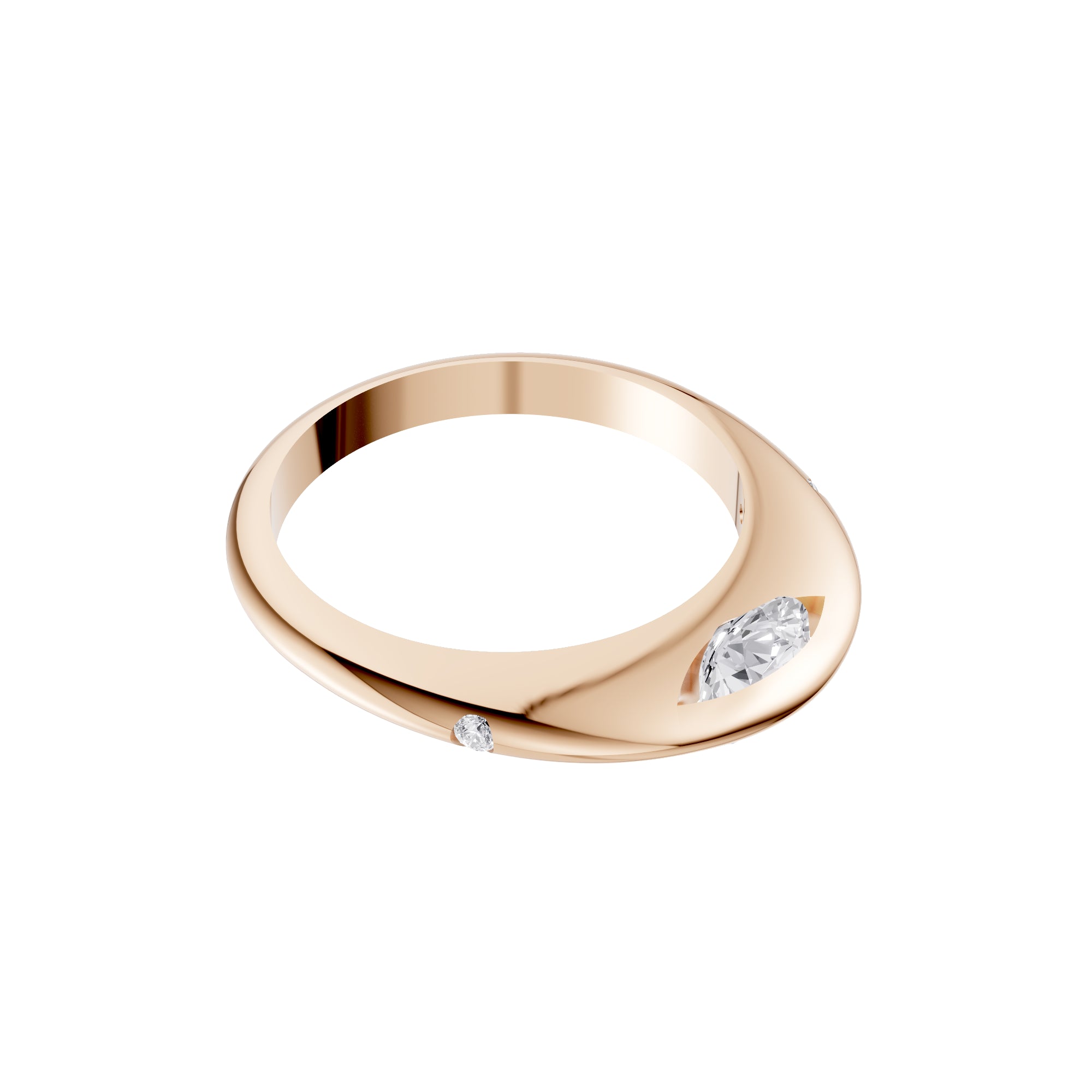 Aarinya Sleek-Set Trio Lab Grown Diamond Ring