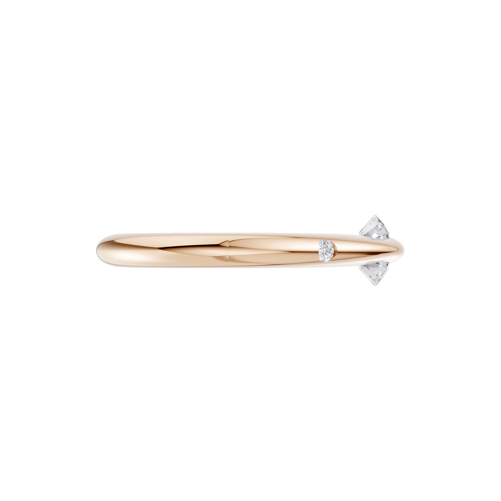 Aarinya Sleek-Set Trio Lab Grown Diamond Ring, The Trinity Flush Three-Stone Diamond Ring