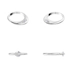 Aarinya Sleek-Set Trio Lab Grown Diamond Ring, The Trinity Flush Three-Stone Diamond Ring