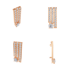 Aarinya Linear Solitaire Brooch, The Zenith Cascade Lab-Diamond pin