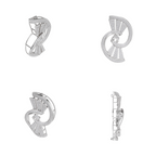 Aarinya Art Deco Lab-Grown Diamond Pin, Vortex Fan Geometric Lab-Grown Brooch