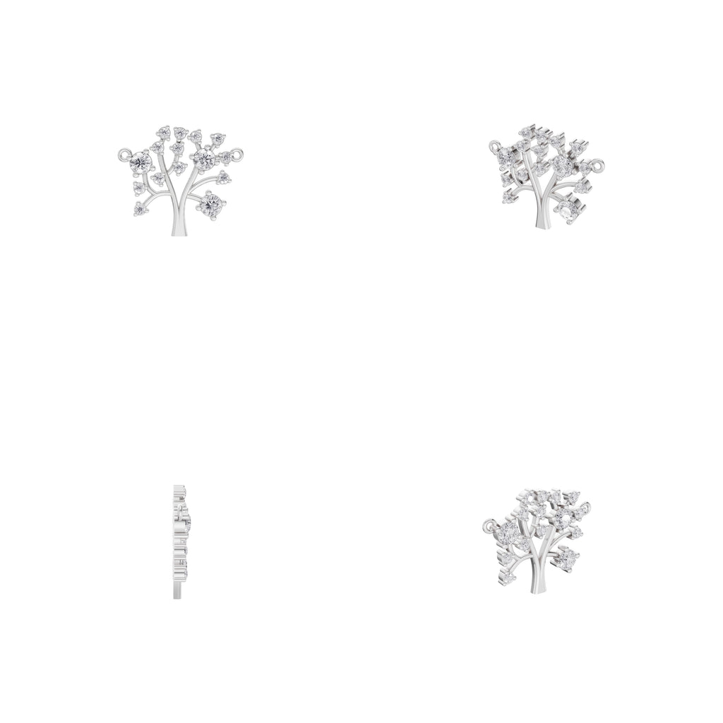 Aarinya Branching Diamond Tree Pendant