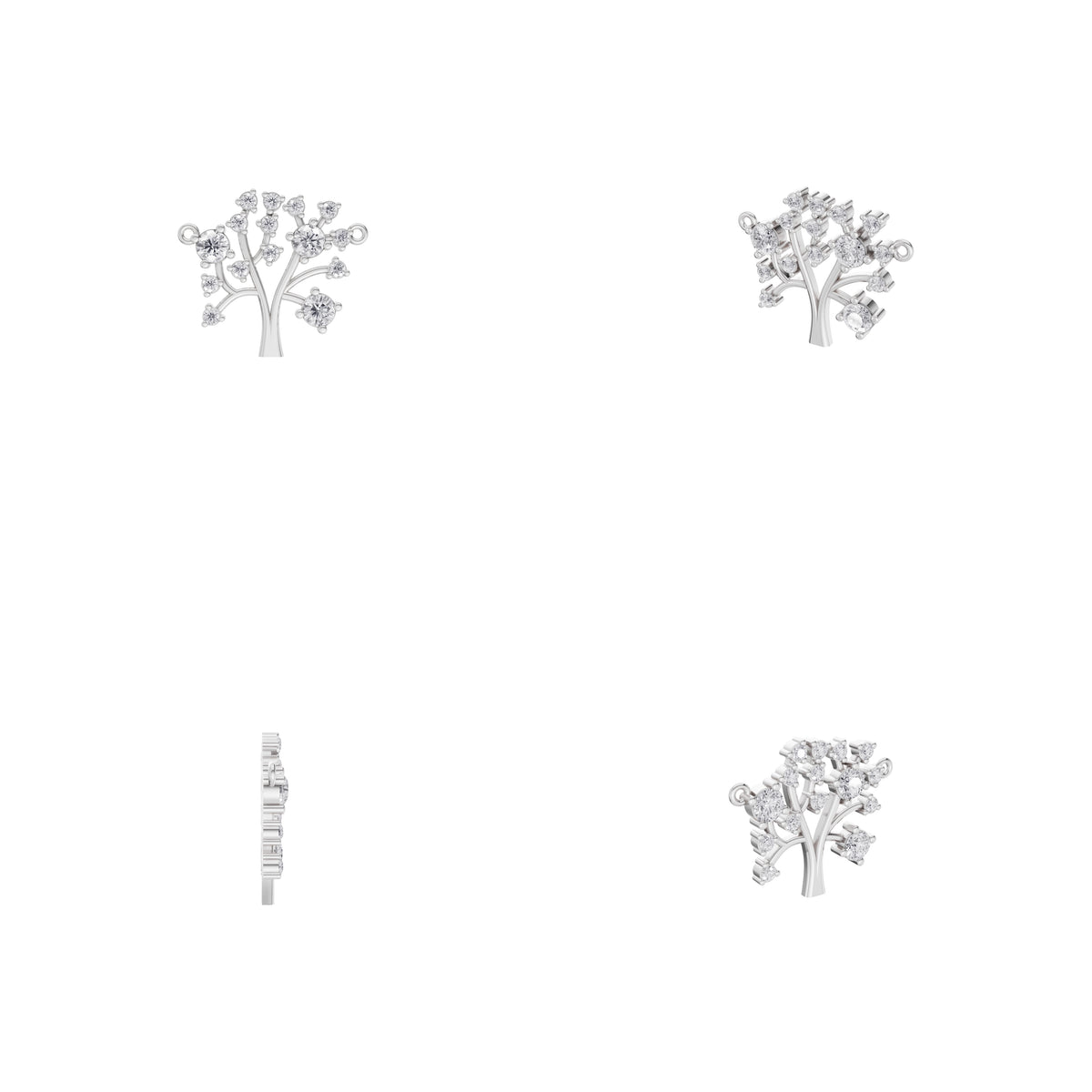 Aarinya Branching Diamond Tree Pendant