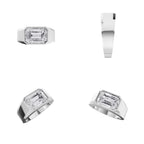 Aarinya Bezel 2.5 Carat Lab-Grown Diamond Solitaire Men's Ring