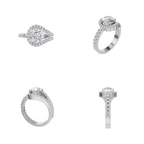 Aarinya Round Cut Diamond Bypass Halo Ring