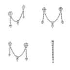 Aarinya Imperial Festoon Lab-Grown Diamond Pin ,The Ritz Chevron Dangle Brooch