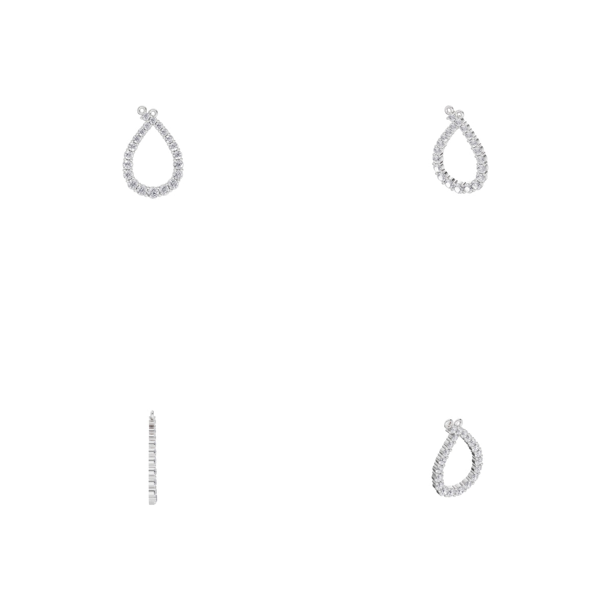 Aarinya Teardrop Pave Lab Grown Diamond Pendant