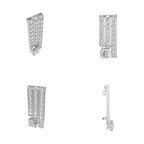 Aarinya Linear Solitaire Brooch, The Zenith Cascade Lab-Diamond pin
