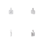 Aarinya Celestia Aura Square Cushion Halo Starburst Lab-Grown Diamond Pendant