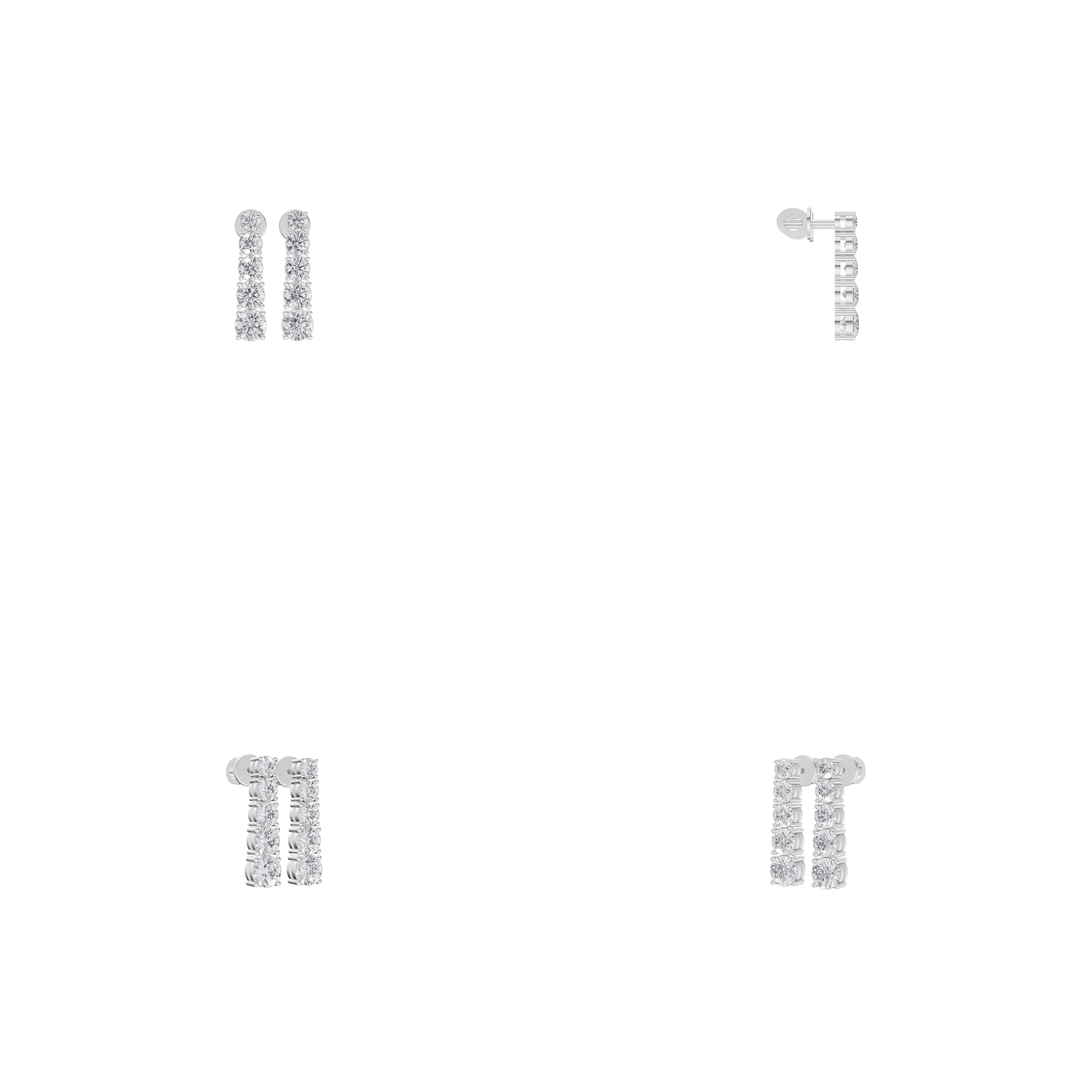 Aarinya Lab-Grown Diamond Linear Drop Earrings