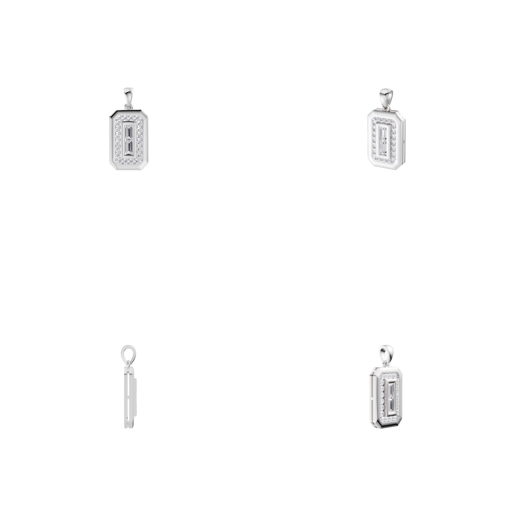 Aarinya  Lumina Compass Starburst Lab-Grown Diamond Pendant