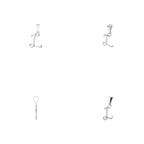 Aarinya Calligraphic Initial 'L' Lab Grown Diamond Pendant, The Script Initial 'L' Diamond Pendant