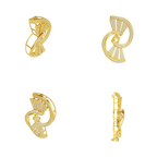 Aarinya Art Deco Lab-Grown Diamond Pin, Vortex Fan Geometric Lab-Grown Brooch