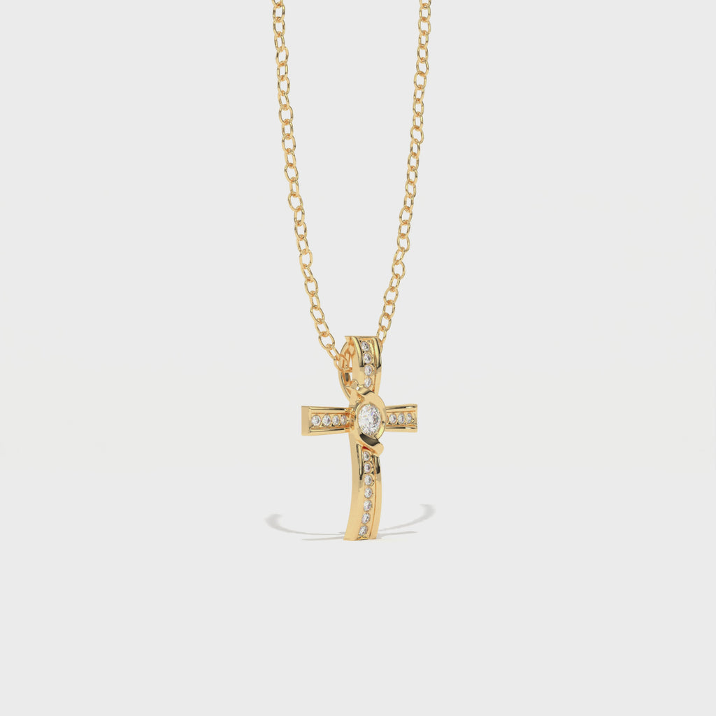 Aarinya Ribbon  Lab-Grown Diamond Pendant, The Centurion Minimalist  Pendant
