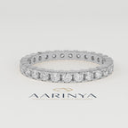 Aarinya Aurelia Eternity Band, Classic Bordered Round Diamond Band