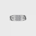 Aarinya Vanguard Open-Triangular Diamond Signet Ring, The Sovereign Cutout Diamond Band