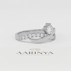 Aarinya Criss Cross Diamond Infinity Ring, The Infinite Devotion Crossover Ring, Rose Gold Infinity Ring