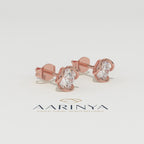 Aarinya Helix Modern Diamond Tops, The Contemporary Swirl Tops Earrings