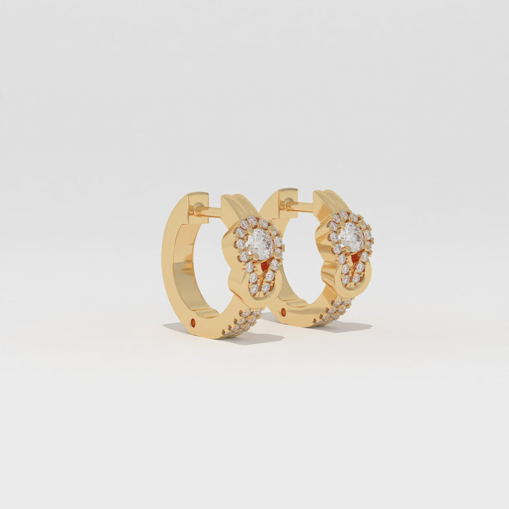 Aarinya Sailor's Knot Diamond Hoop Earring, The Vantage Silhouette Infinity Loop Statement Hoops
