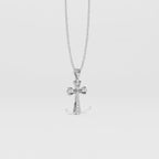 Aarinya Vantage Silhouette Sculpted Devotion Cross Charm, The Centurion Minimalist Tapered Ribbon Cross Medallion