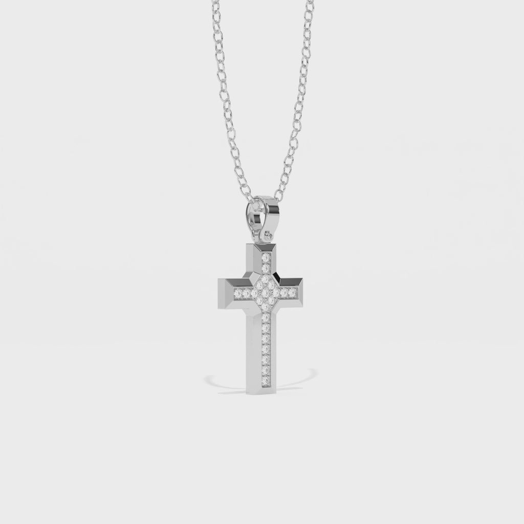 Aarinya Beveled Diamond Pendant