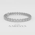 Aarinya Women's Radiant-Cut Lab-Grown Diamond Eternity Tennis Bracelet