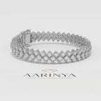 Aarinya Lab-Grown Diamond Triple-Row Eternity Tennis Bracelet, The Vantage Tri-Line Infinite Diamond Statement Bracelet