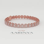 Aarinya Women's Radiant-Cut Lab-Grown Diamond Eternity Tennis Bracelet