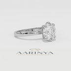 Aarinya Classic 6-Prong Rounded Lab-Grown Diamond Solitaire Ring, The Centurion Minimalist Slender-Band 6-Claw Solitaire Ring