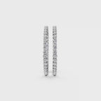 Aarinya Shared-Prong Diamond Hoop Earrings, The Single-Row Shared-Prong Inside-Out Diamond Hoops