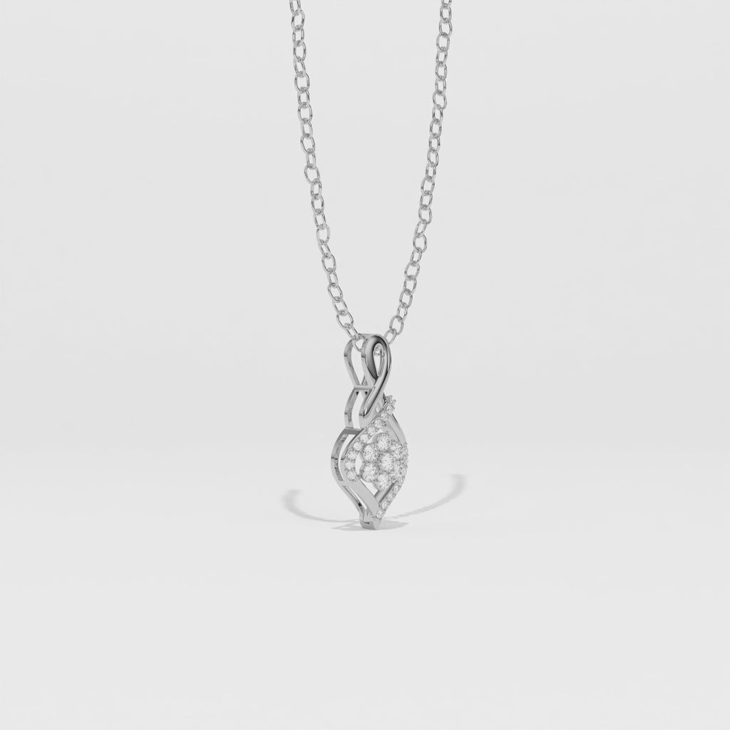 Aarinya Infinity Twist Lab-Grown Diamond Floral Pendant
