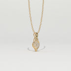 Aarinya Infinity Twist Lab-Grown Diamond Floral Pendant