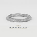 Aarinya  Twisted Pave Diamond Band, The Helix Continuous Ribbon Eternity, Twisted Mobius Eternity Ring