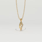 Aarinya Asymmetric Chevron Wave Lab-Grown Diamond Pendant, The Centurion Minimalist Sculpted Openwork Geometric Pendant