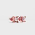 Aarinya Kite-Frame Lab-Grown Diamond Cluster Stud Earrings, The Centurion Minimalist Curved Chevron Mosaic Studs